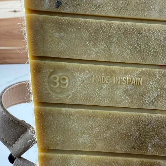 Manebi Suede Espadrille Hiking Sandals Hampton Dark Taupe EUR 39/ US 8.5 - Picture 9 of 9